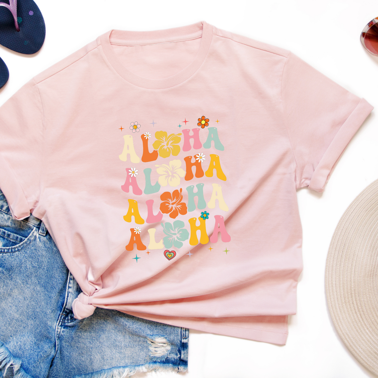 Aloha Summer T shirts Beachwear Adults and Kids Sizes