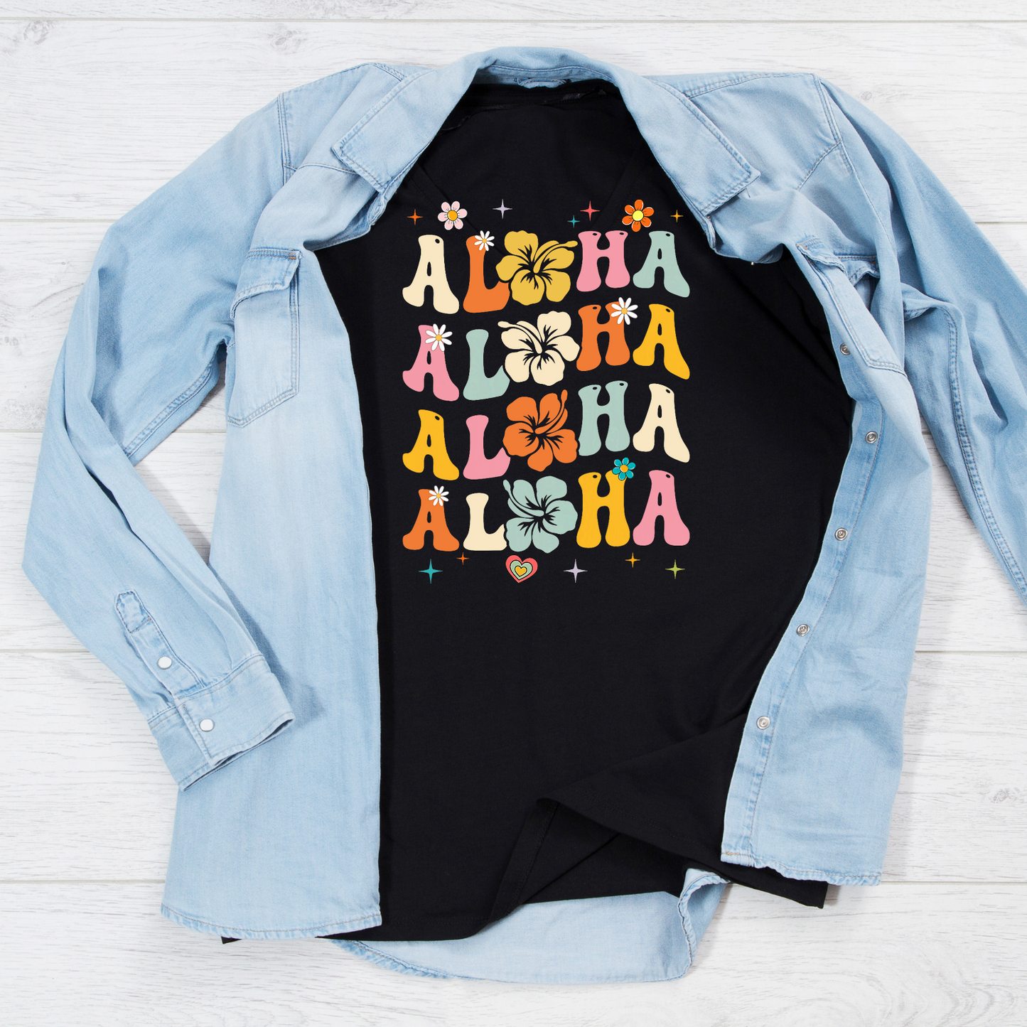 Aloha Summer T shirts Beachwear Adults and Kids Sizes